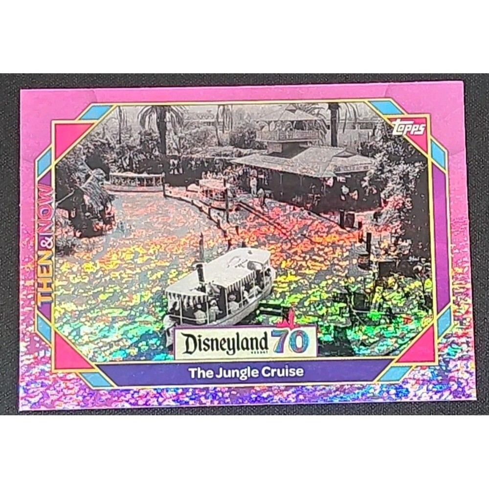 Topps Disneyland 70 The Jungle Cruise #9 Non-Sport Trading Card PINK GLITTER